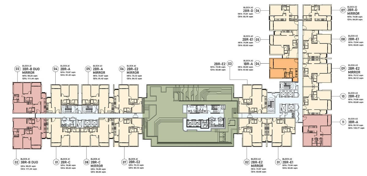 Mặt bằng tầng 16 tháp Alto dự án căn hộ De La Sol quận 4