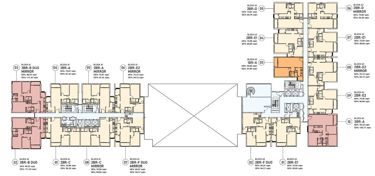 Mặt bằng tầng 15 tháp Alto dự án căn hộ De La Sol quận 4