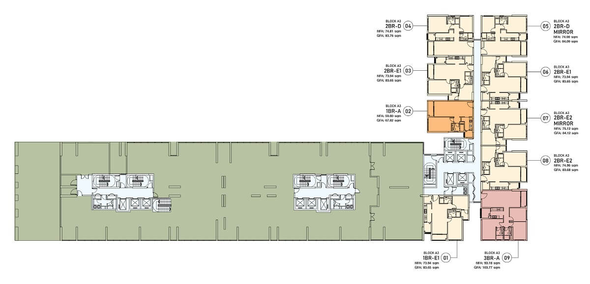 Mặt bằng tầng 1 tháp Alto dự án căn hộ De La Sol quận 4