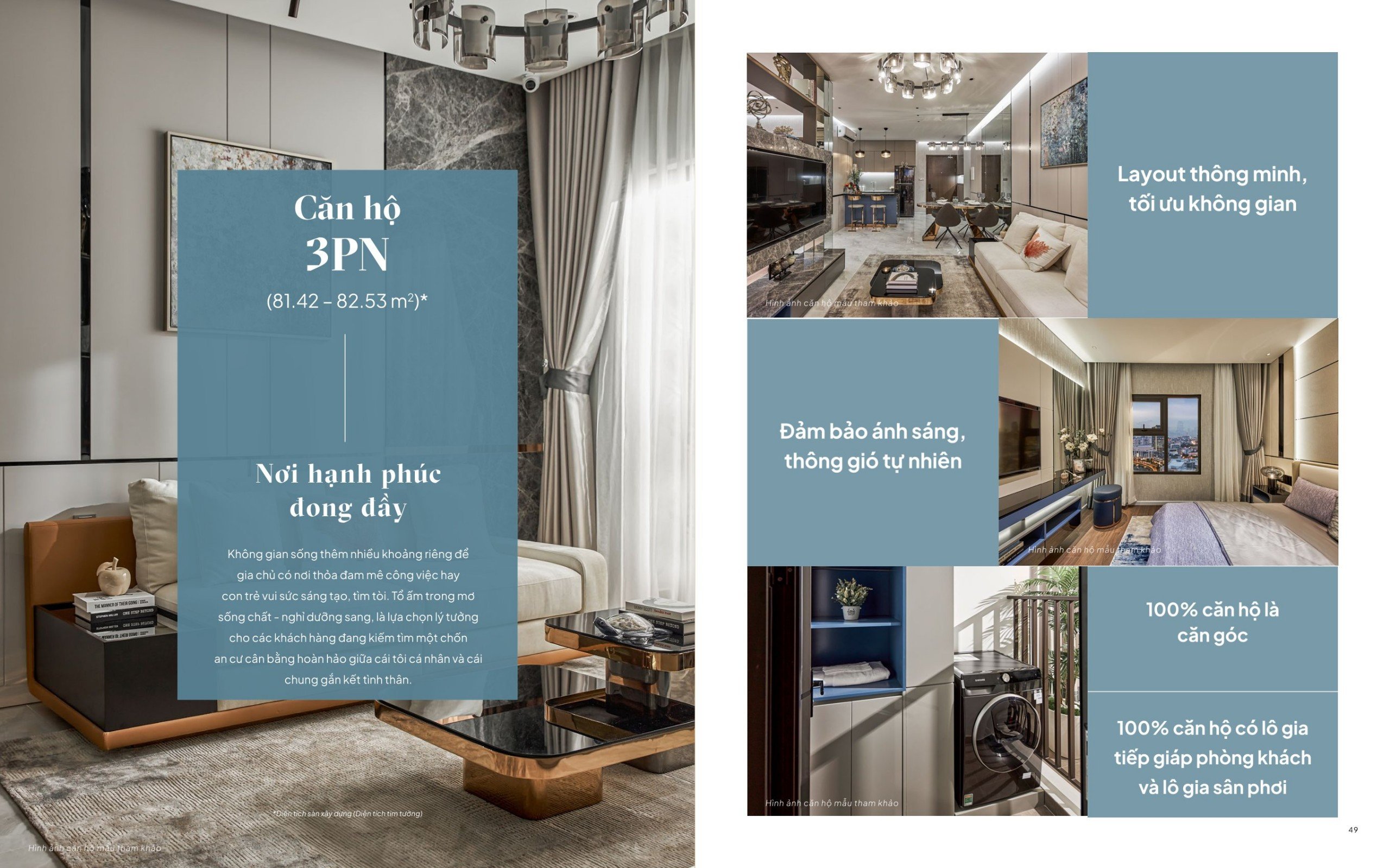 Thiết kế căn 3pn dự án căn hộ The Privia Khang Điền Bình Tân