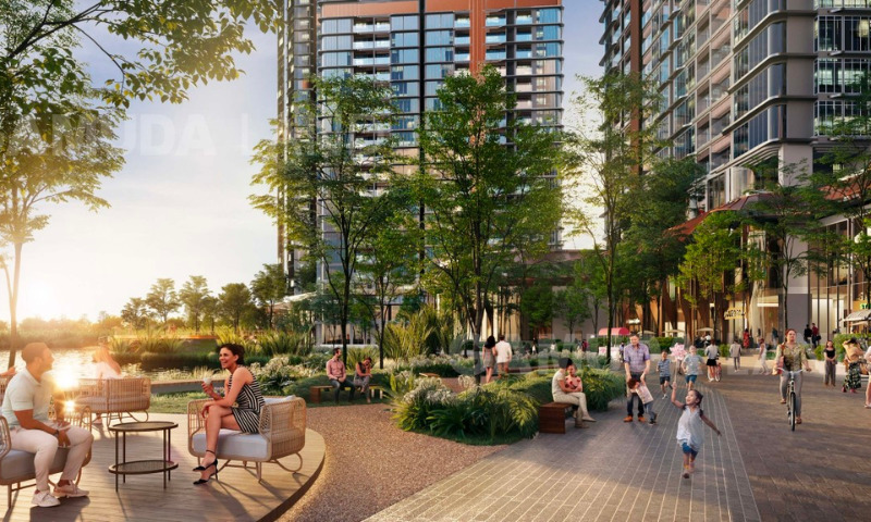 Vườn cà phê ngoài trời trong nội khu Eaton Park