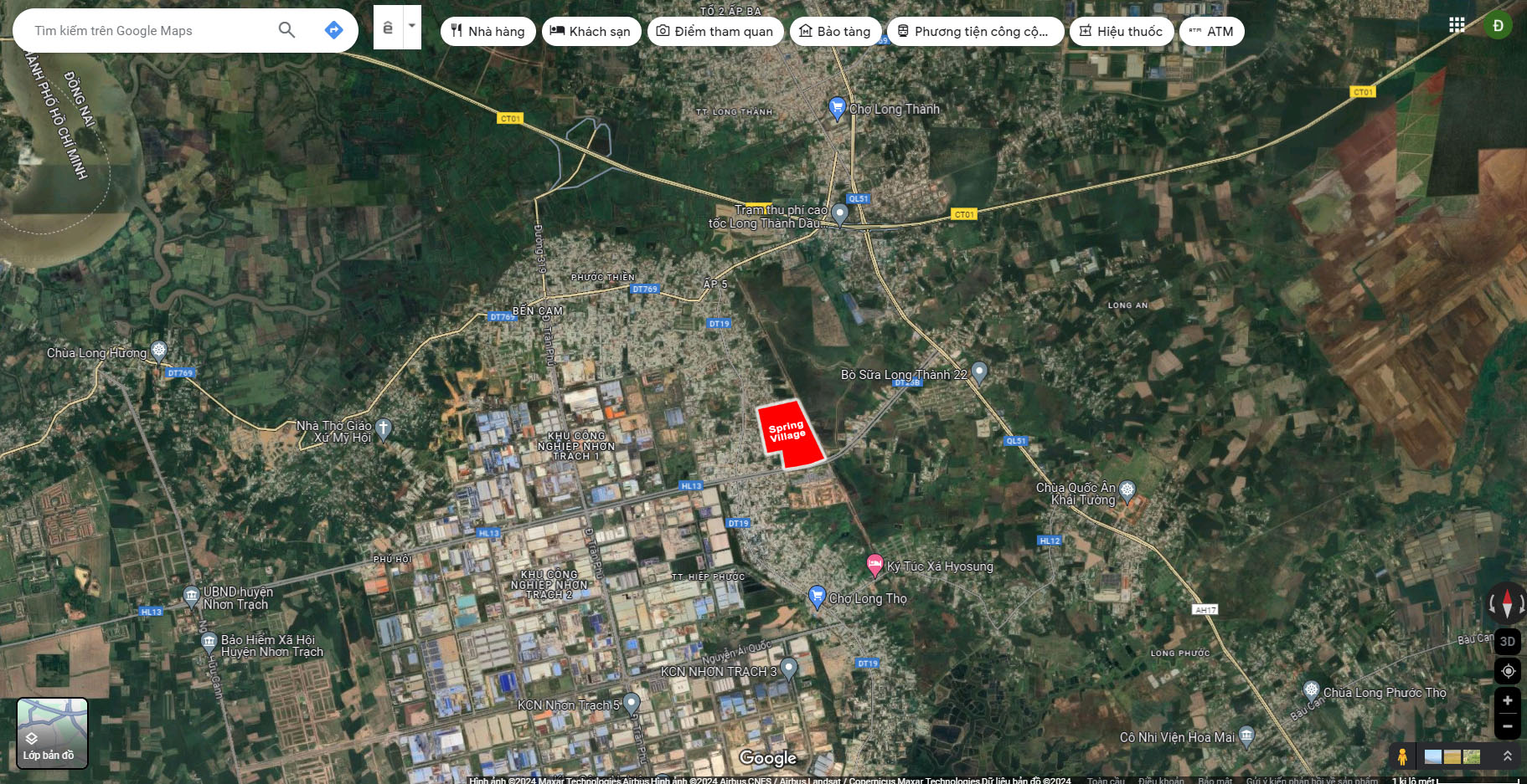 vi tri du an Spring Village