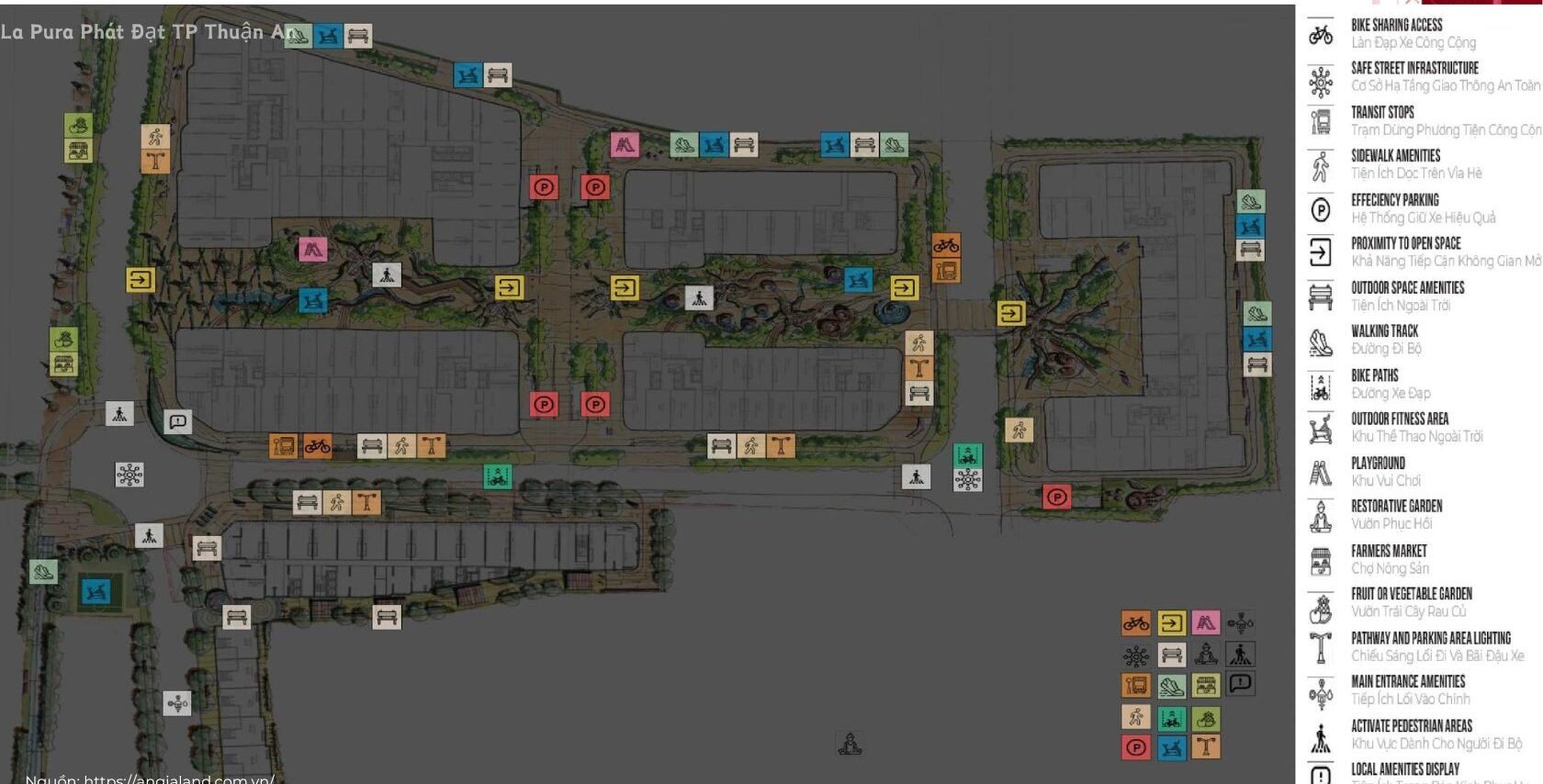 Mặt bằng dự án căn hộ chung cư La Pura TP Thuận An