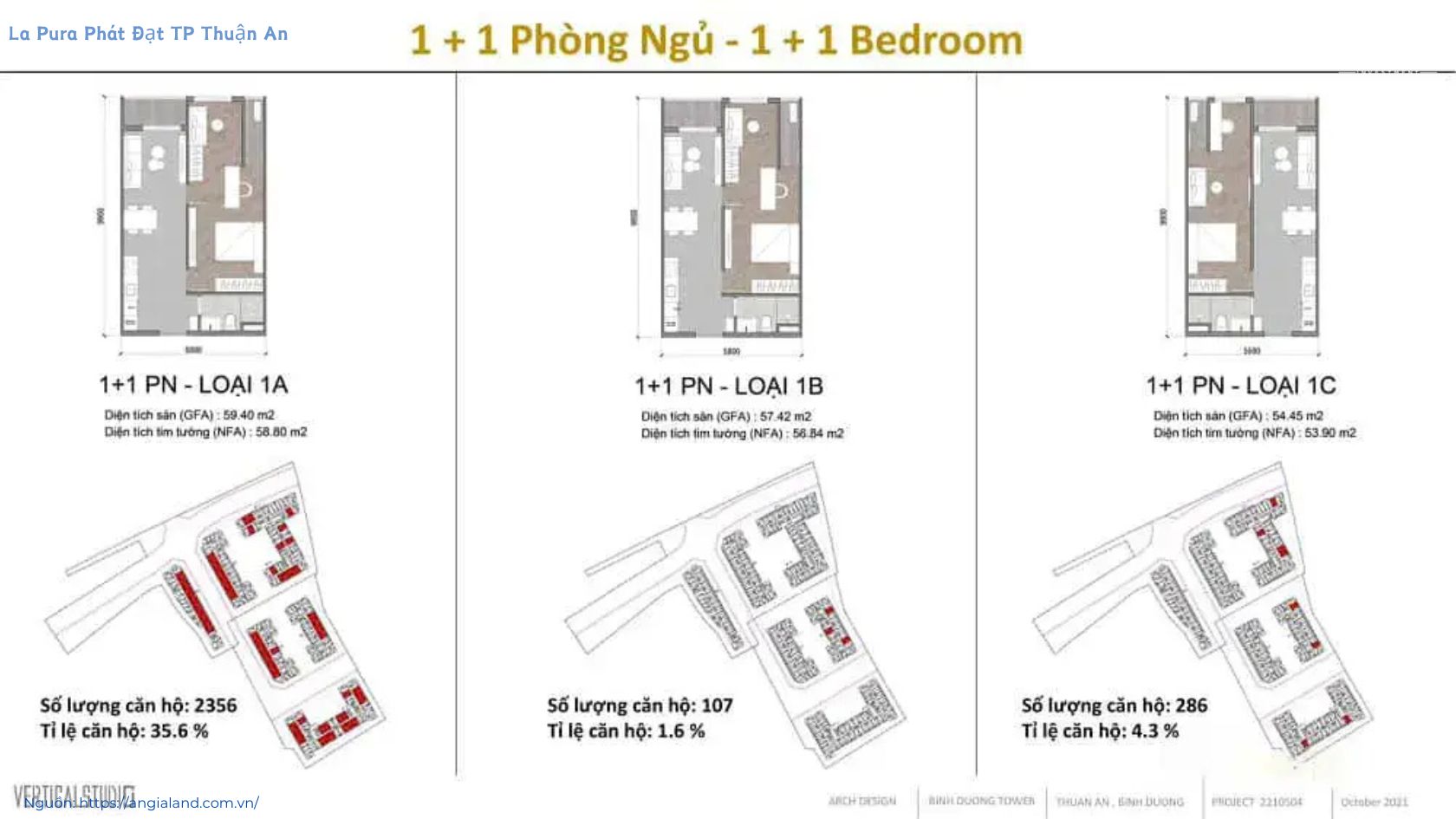 Mặt bằng dự án căn hộ chung cư La Pura TP Thuận An