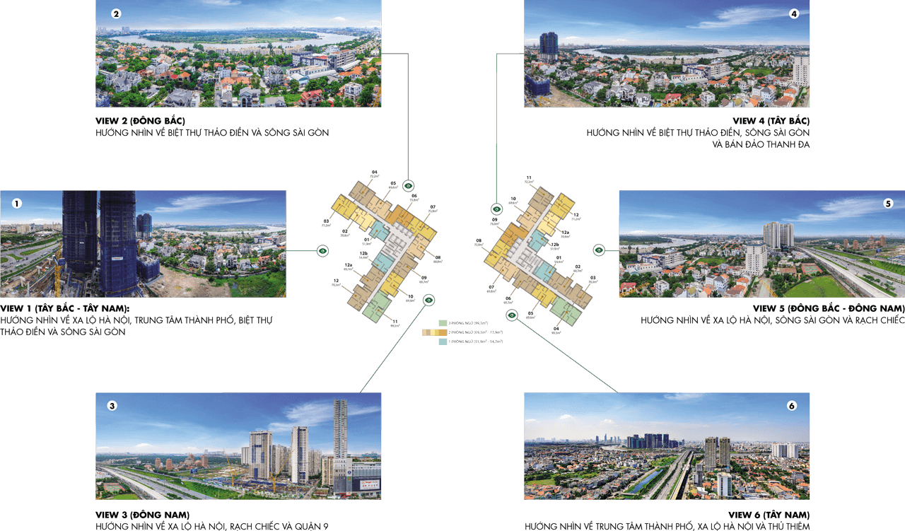 Với vị trí thuận lợi, Masteri An Phú có tầm nhìn bao quát toàn thành phố 