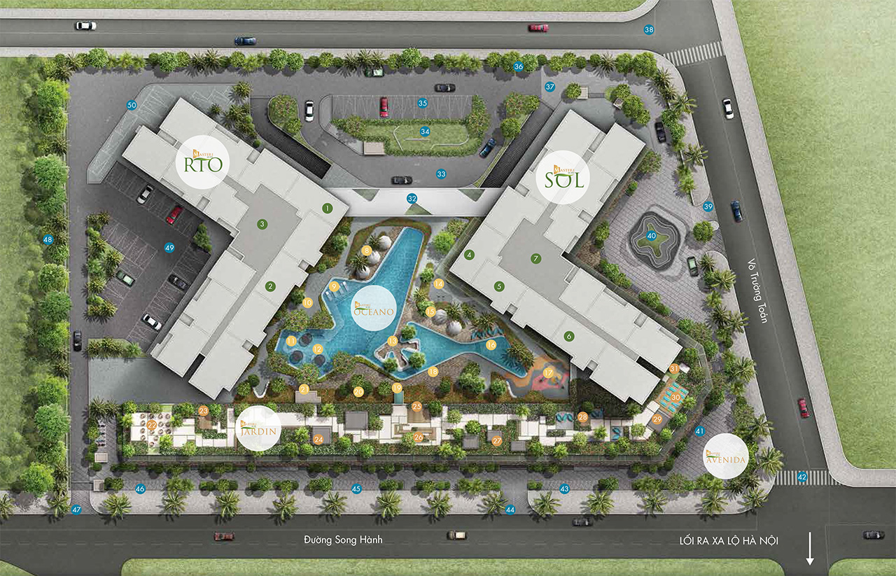 Mặt bằng tiện ích nội khu dự án Masteri An Phú