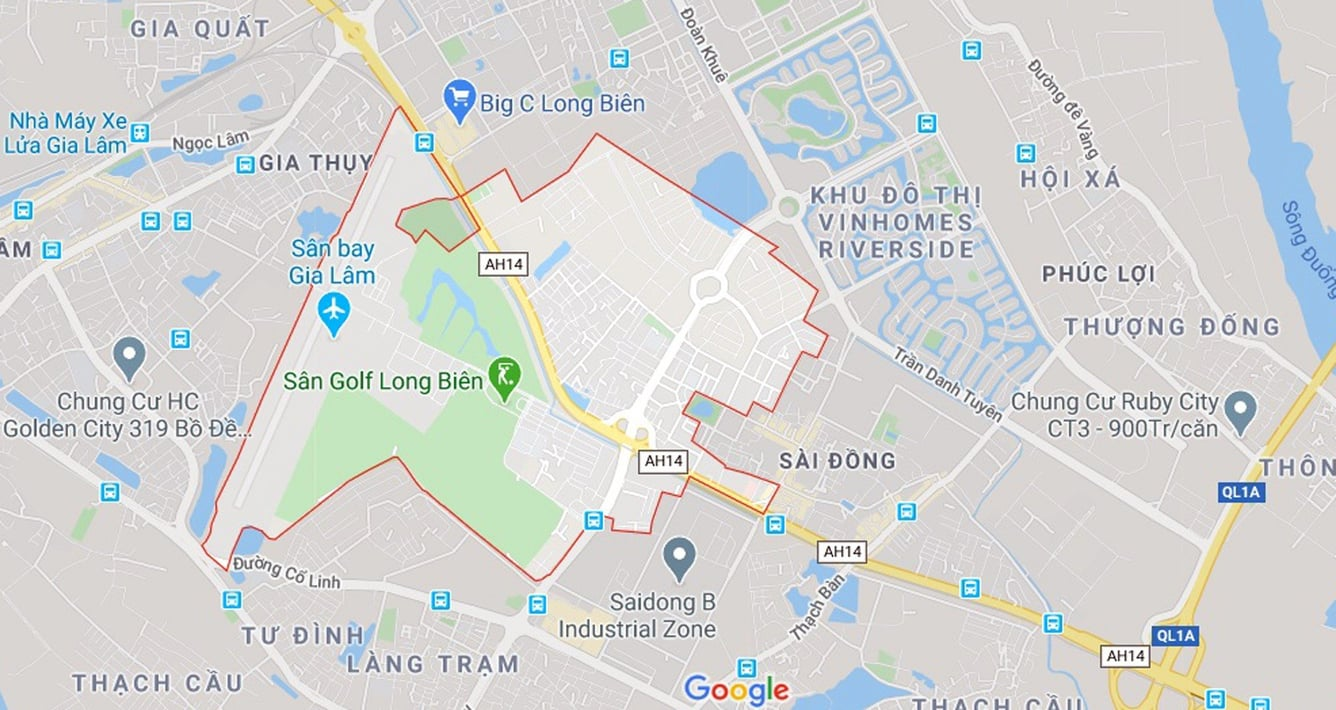 Vị trí phường Phúc Đồng, quận Long Biên