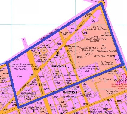 Bản đồ quy hoạch phường 4, quận 5 TPHCM