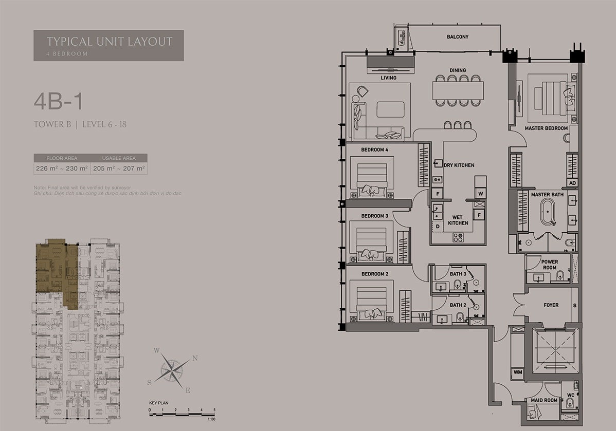 Mặt bằng căn hộ 4PN Mặt bằng căn hộ 4PN