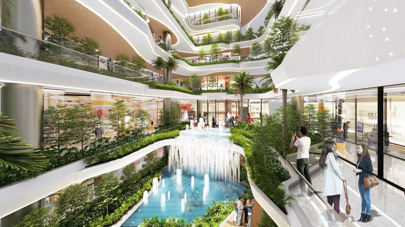 Phố đi bộ bên trong tòa tháp Phố đi bộ bên trong tòa tháp