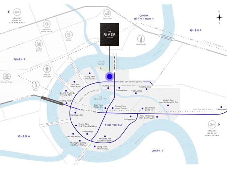 Khả năng kết nối giao thông thuận tiện của chung cư The River Thủ Thiêm