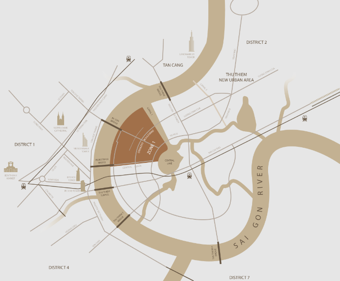 Vị trí dự án The Metropole Thủ Thiêm