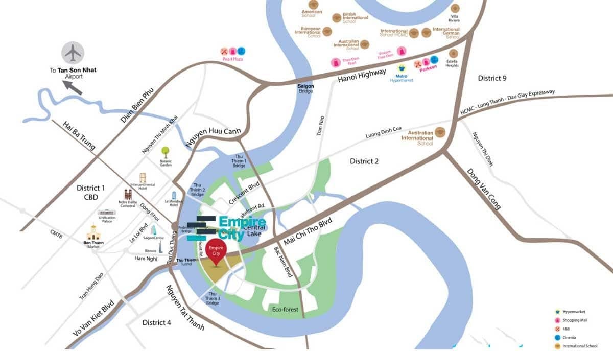 vị trí căn hộ Empire City 