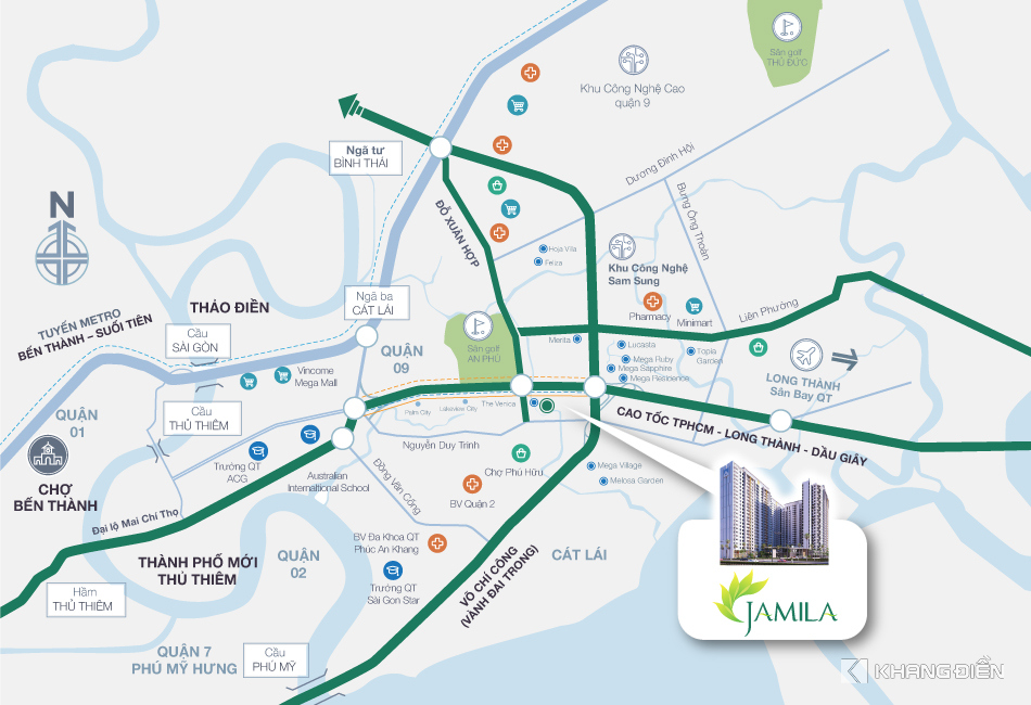 Vị trí nổi bật của Jamila Khang Điền