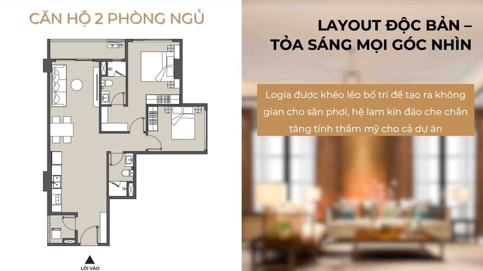 Mặt bằng căn hộ 2 phòng ngủ tại dự án Masteri Grand View Mặt bằng căn hộ 2 phòng ngủ tại dự án Masteri Grand View