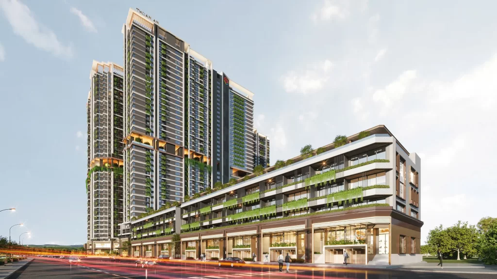 Tổng quan chung cư La Pura buổi sáng