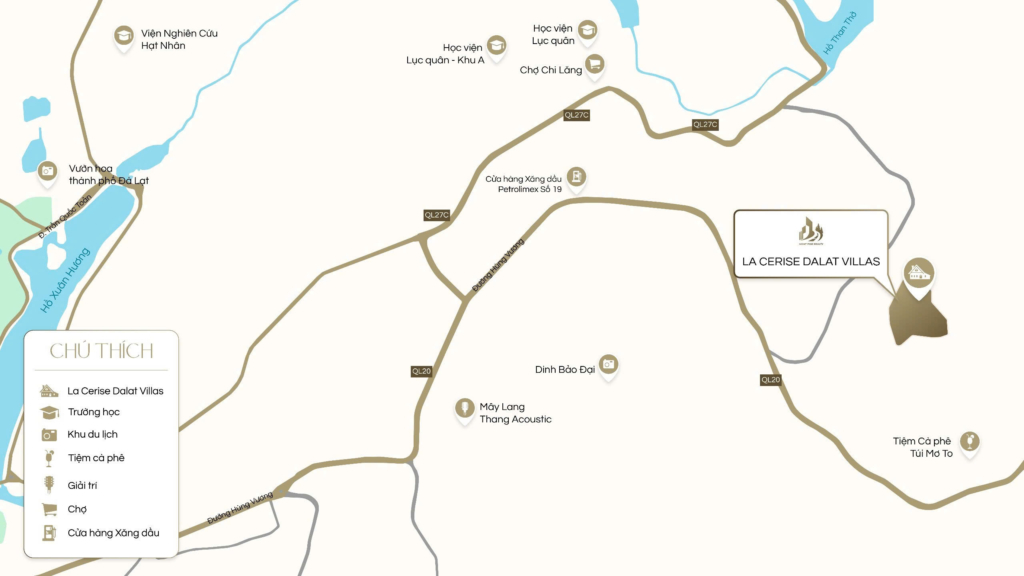 Vị trí của La Cerise Dalat Villas