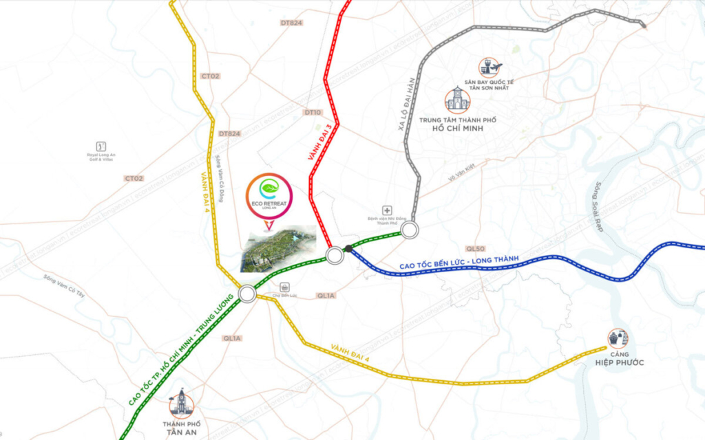 Vị trí dự án eco retreat long an